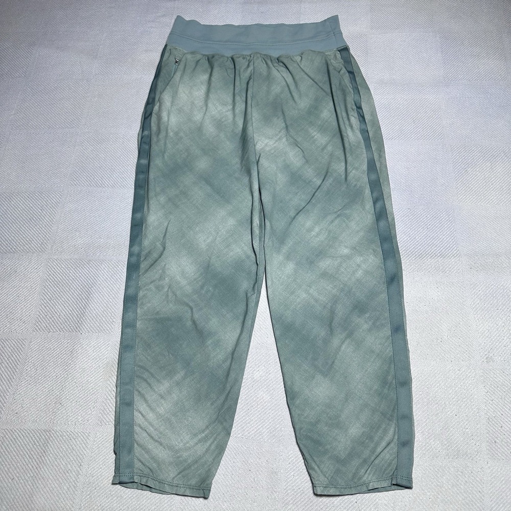 Athleta Nolita Slim Tapered Crop‎ Pants Size 8 Printed Stretch Athleisure